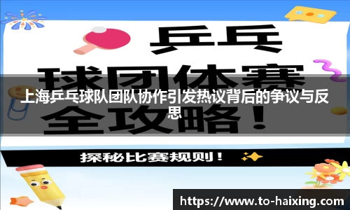 上海乒乓球队团队协作引发热议背后的争议与反思
